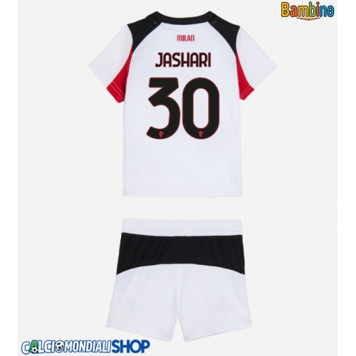 Maglie da calcio AC Milan Ardon Jashari #30 Seconda Maglia Bambino 2025-26 Manica Corta + Pantaloni corti)